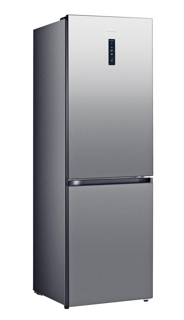 OCEAN Réfrigérateur Combiné 320L No Frost inox 60cm inverter classe D
