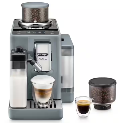 [0132215475] DELONGHI Rivelia Expresso Broyeur à grains interchangeable - Pebble blue