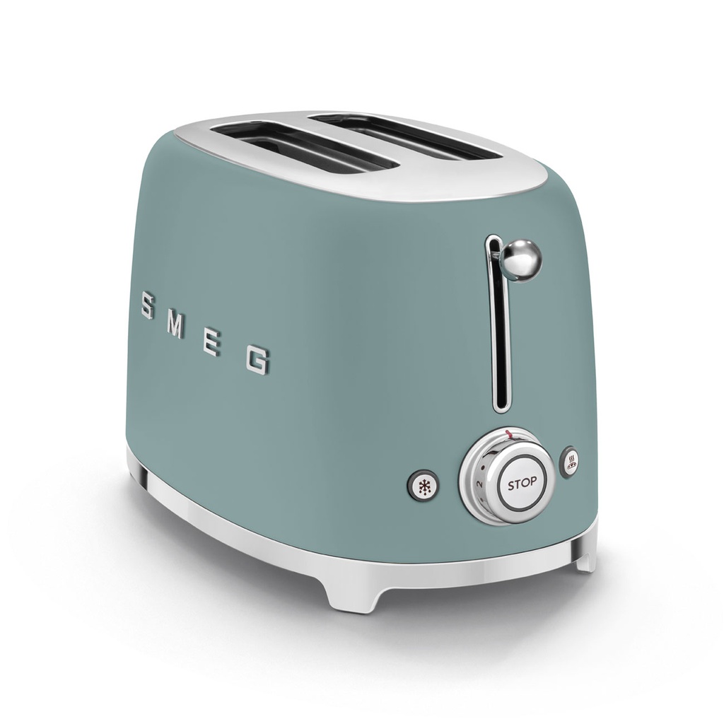 SMEG Toaster 2 tranches Années 50 - Emeraude TSF01EGMEU