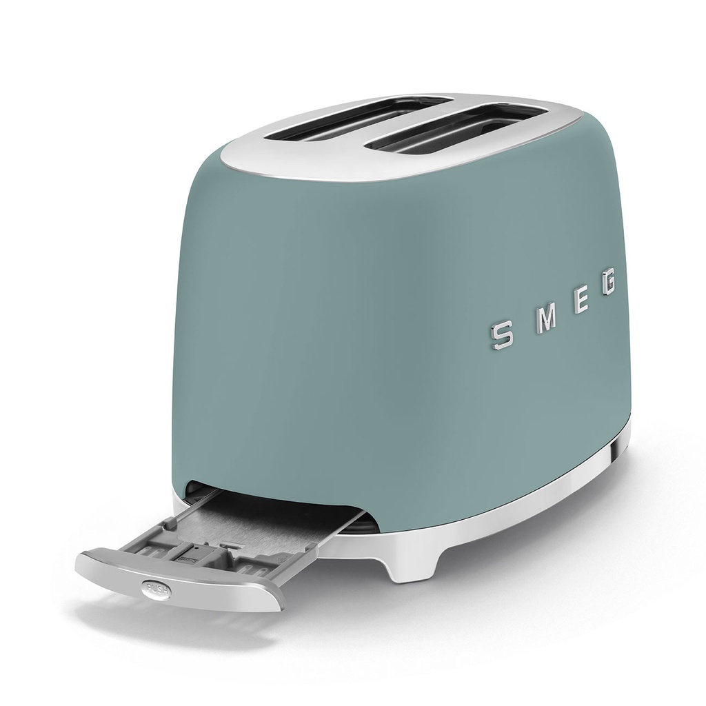 SMEG Toaster 2 tranches Années 50 - Emeraude TSF01EGMEU