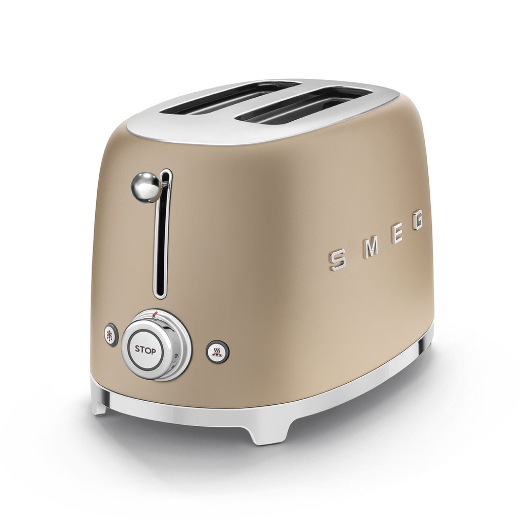 SMEG Toaster 2 tranches Années 50 - Or Mat TSF01CHMEU