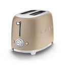 SMEG Toaster 2 tranches Années 50 - Or Mat TSF01CHMEU