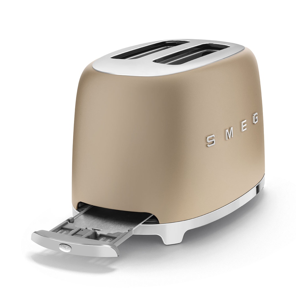 SMEG Toaster 2 tranches Années 50 - Or Mat TSF01CHMEU