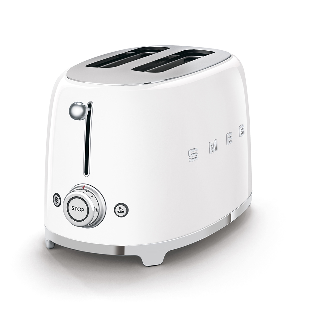 – SMEG – Grille Pain / Toaster | Style Année 50 | Coloris blanc | TSF01WHEU