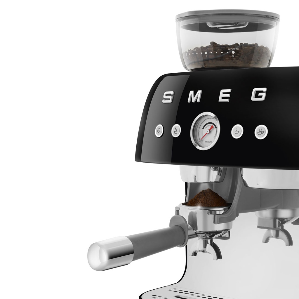 SMEG Machine expresso avec broyeur - noir EGF03BLEU