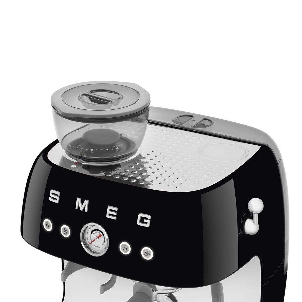 SMEG Machine expresso avec broyeur - noir EGF03BLEU