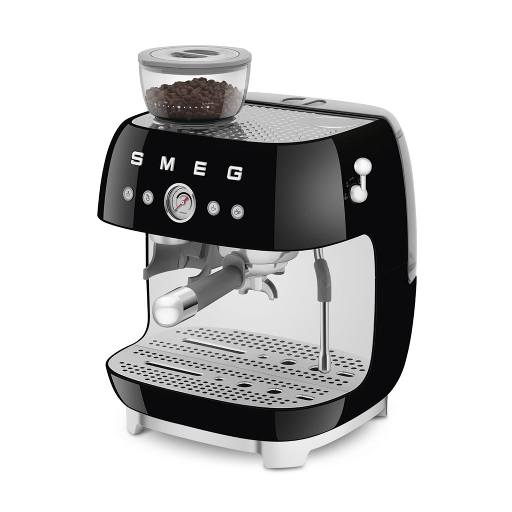 SMEG Machine expresso avec broyeur - noir EGF03BLEU