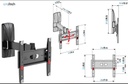 MELICONI SUPPORT MURAL INCLINABLE ET ORIENTABLE POUR TV +/- 90° GSR200PLUSFB 480925