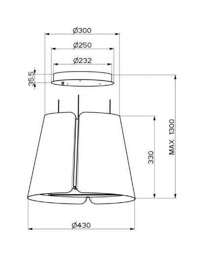 FRANKE Hotte îlot Anthracite débit 740m3/h max BEAT