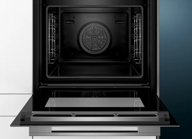 SIEMENS Four Pyrolyse Porte Froide 71L A+ Façade Noir & Inox