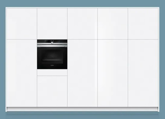 SIEMENS Four Pyrolyse Porte Froide 71L A+ Façade Noir & Inox