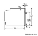 SIEMENS Four Pyrolyse Porte Froide 71L A+ Façade Noir & Inox