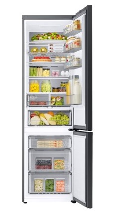 SAMSUNG Réfrigérateur Bespoke Combiné, 390L Clean Black - D - RB38C7B5D22