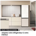 SAMSUNG Réfrigérateur Bespoke Combiné, 390L Clean Black - D - RB38C7B5D22
