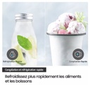 SAMSUNG Réfrigérateur Bespoke Combiné, 390L Clean White - D - RB38C7B6D12/EF