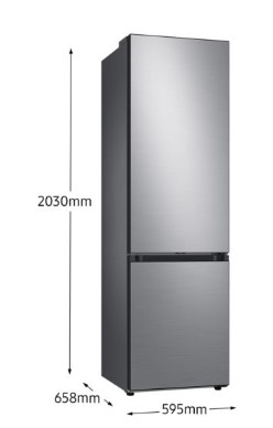 SAMSUNG Réfrigérateur Bespoke Combiné, 390L Clean White - D - RB38C7B6D12/EFr