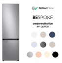 SAMSUNG Réfrigérateur Bespoke Combiné, 390L Clean White - D - RB38C7B6D12/EF