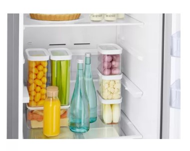 SAMSUNG Réfrigérateur Bespoke Combiné, 390L Clean White - D - RB38C7B6D12/EF