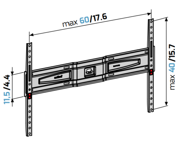 MELICONI Support mural fixe slim 50-86 pouces (vesa 600) GSS600