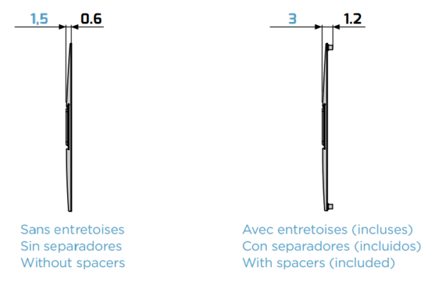 MELICONI Support mural fixe slim 50-86 pouces (vesa 600) GSS600