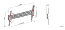 MELICONI Support mural inclinable haut et bas slim 50-86 pouces (vesa 600) GST600PLUS