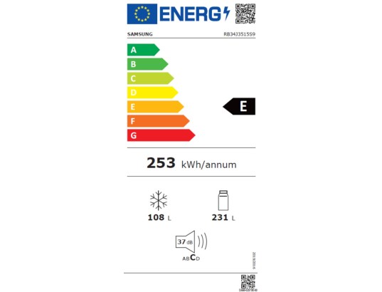 SAMSUNG Réfrigérateur combiné 339 litres Grade E - platinium