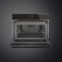 SMEG Four Compact combiné 45 cm Vapor Clean Noir Dolce Stil Novo