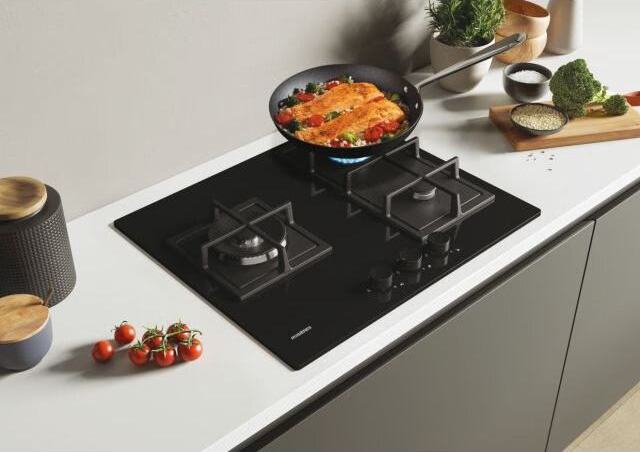 ROSIERES - Plaque de cuisson | verre vitrocéramique | 3 foyers | gaz [RVG63B4MBB/1]