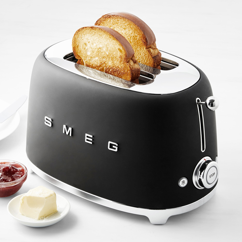 SMEG grille pain 2 tranches Années 50 - Noir mat