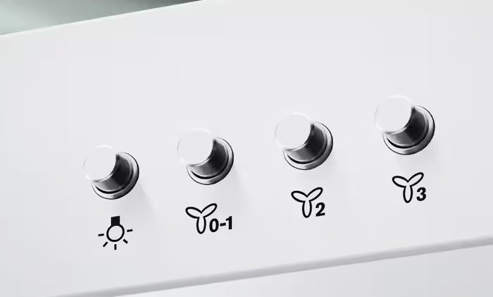 Hotte box 60cm 600m3/h blanche ELECTROLUX