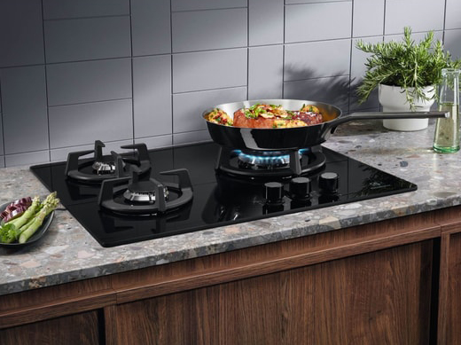 ELECTROLUX - Table de cuisson | Gaz | 3 feux | Verre noir | EGT6633NOK
