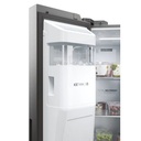 HAIER réfrigérateur side by side Pose Libre, No Frost, Lége Led, Classe E, New Platinum Inox