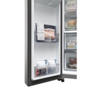 HAIER réfrigérateur side by side Pose Libre, No Frost, Lége Led, Classe E, New Platinum Inox