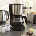 Cafetière daily noire & métal PHILIPS