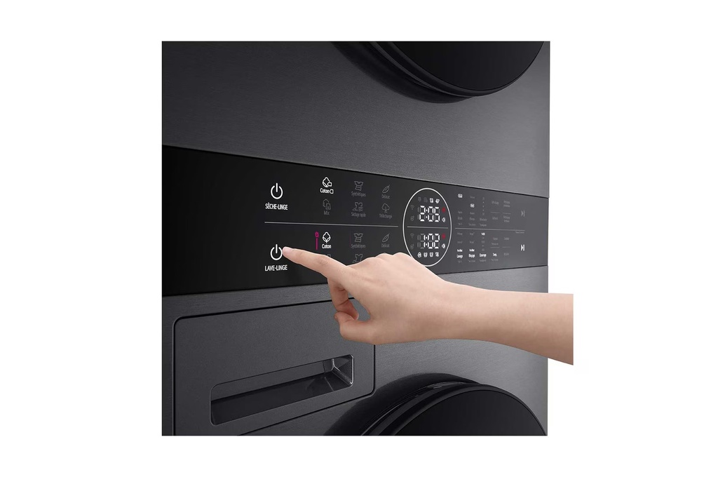 LG Washtower Compacte 12/10 Kg anthracite F214WT8PB