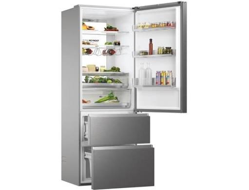 HAIER Réfrigérateur combiné 486 litres inox classe D - 70cm de large