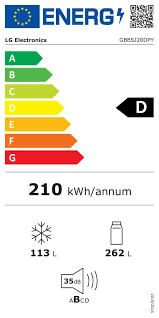 LG Réfrigérateur combiné spacemax 375L doorcooling classe D - inox