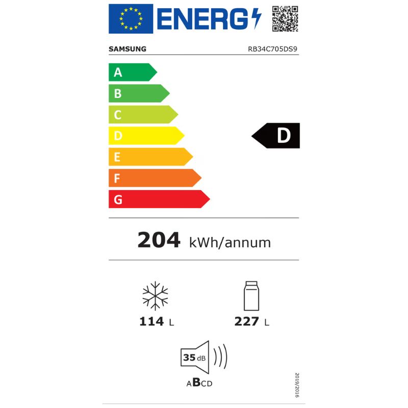 SAMSUNG Bespoke AI Réfrigérateur Combiné Space Max 344L- nouvelle classe C