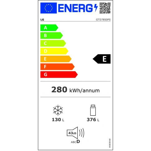 Réfrigérateur 2P Total No Frost | Compresseur Linear Inverter  Door Cooling WiFi A++ LG GTD7850PS