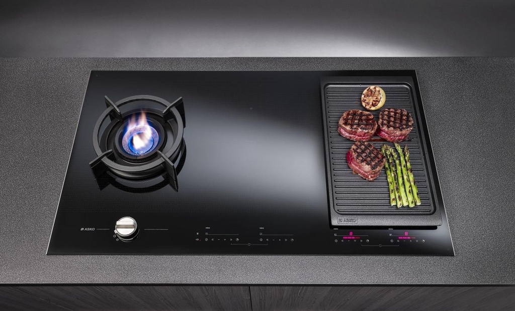 Table de cuisson mixte Wok gaz induction ASKO