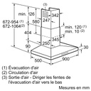 Hotte décorative 90 cm noire BOSCH