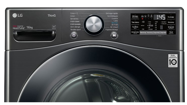 LG Sèche linge pompe à chaleur 17kg anthracite