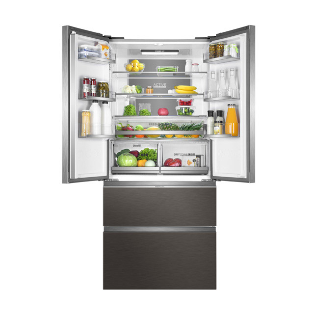 HAIER Réfrigérateur 508L French Door Facade Verre L83cm A++  HB18GFSAAA