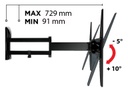 MELICONI SUPPORT TV 50-82" SUPPORT TV INCLINABLE ET DOUBLE ROTATION +/-90° GS DR600 PLUS