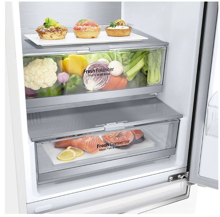 LG réfrigérateur combi blanc 384 litres grade D (ancien A+++) GBB72SWVDN
