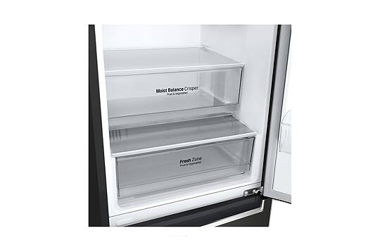 Réfrigérateur Combiné 341 litres A++ LG Black GBB61BLJEN