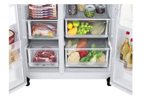 Réfrigérateur Américain Blanc 635 litres LG GSLV70SWTF