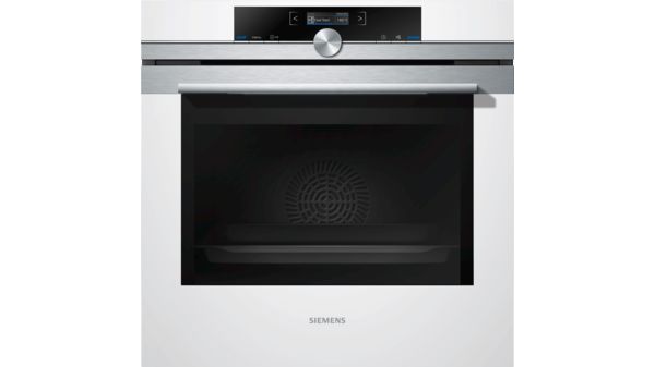SIEMENS Four Pyrolyse Porte Froide 71L A+ Façade Verre Blanc