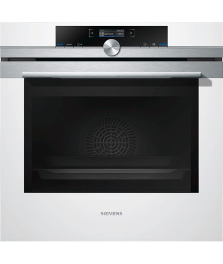 SIEMENS Four Pyrolyse Porte Froide 71L A+ Façade Verre Blanc