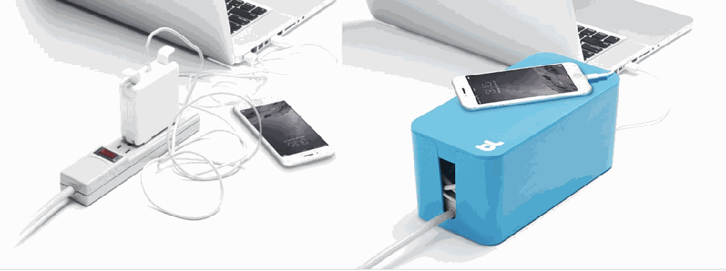 BLUELOUNGE CABLE BOX BLUE